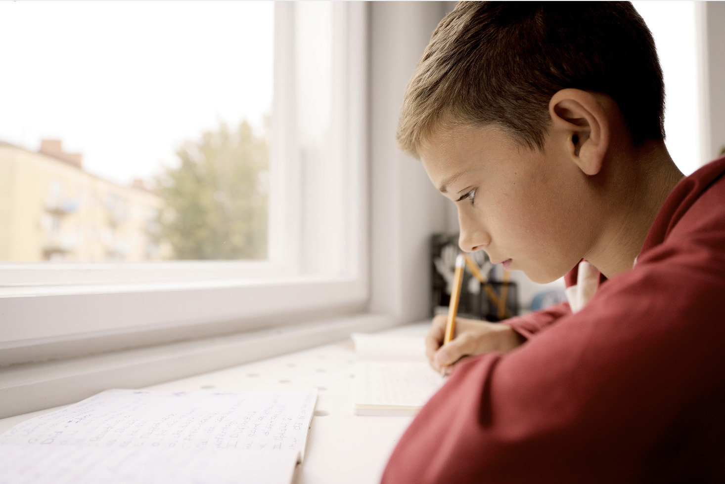 Students and families in a community setting